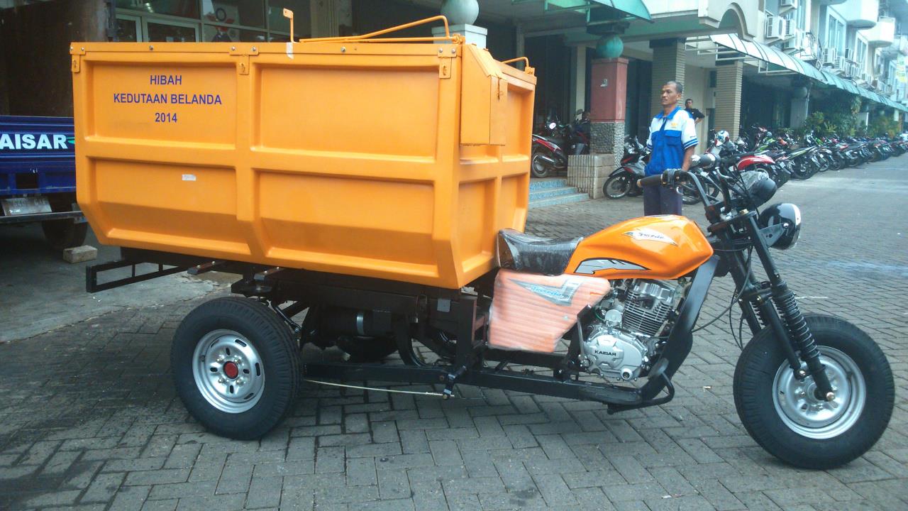 Jual Motor Roda Tiga Bak Sampah Fiber Harga Murah Kota Tangerang oleh