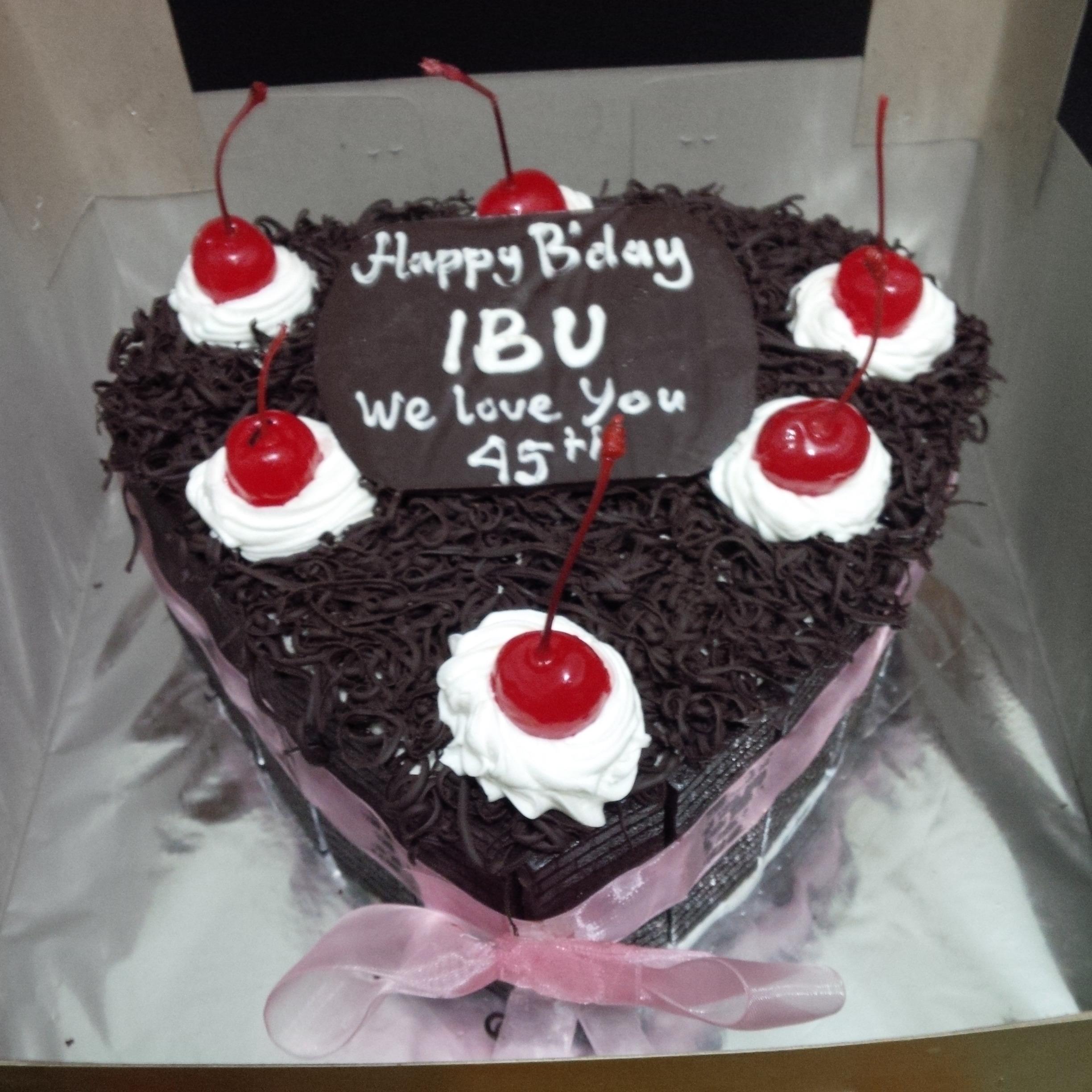 Sell cake black forest hearts from Indonesia by Khena Cake 