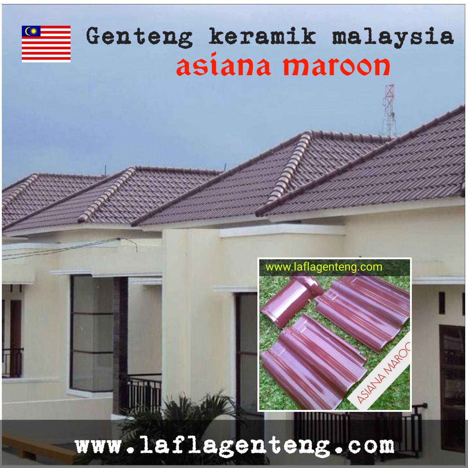 Jual Genteng Keramik Asiana Maroon 10 Pcs M2 Harga Murah Bogor