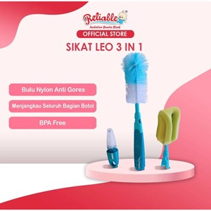 Permai - Reliable Sikat Botol Dot Lurus Busa 3in1 - Sikat Botol Bayi dan Sikat Dot 3in1 Multifungsi