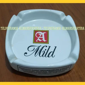 Asbak Kotak Tinggi 3.5 cm Sisi Luar 12 cm