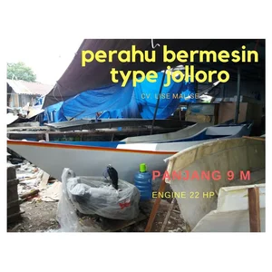 Perahu Ber Mesin (Speed Boat) Ukuran 9X1x0.7 Meter
