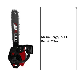 Mesin gergaji 58CC Bensin 2 Tak Merk Brillo