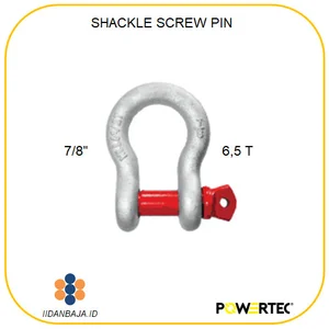 SHACKLE SCREW PIN 7/8" 6 1/2 T POWERTEC ( SCREW PIN SEGEL SAKEL )