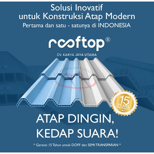 ATAP UPVC DUA LAYER MERK ROOFTOP - CV. Karya Jaya Utama - Jawa Timur ...