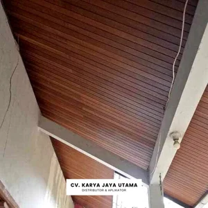 Plafon kayu modern  WPC DUMA tahan air dan anti rayap