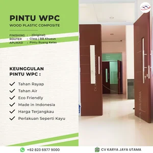 Pintu WPC Duma Router / Pintu WPC Kaca Tipe Economy