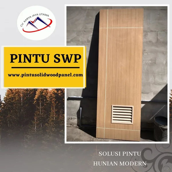 pintu kayu solid wood panel 100% pintu kayu 