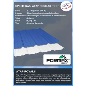 UPVC Roof of Formax Roof 1 Layer