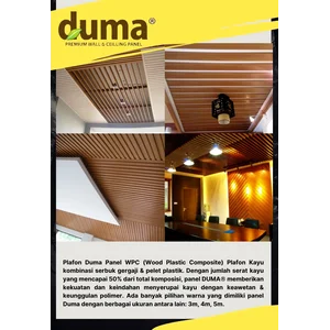 WOOD PLASTIC PLAFON WOOD PLASTIC COMPOSITE DUMA SERI MODERN