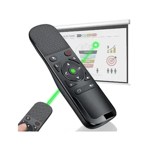 Laser Pointer Wireless PowerPoint Presentation Clicker with Air Mouse Control Green KQPB0-GL – Black