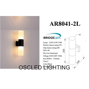 Lampu Dinding BRIDGELUX AR8041-2L LED 2x3W COB