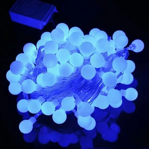 Lampu LED Natal Bulat RGB Warna-Warni  Ungu