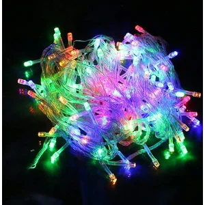 Lampu LED Natal Beras 10m RGB Warna-Warni Ungu