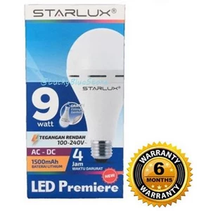 Lampu LED Premier STARLUX  9W 6500k 1500mAh W/Fitting  SLP-9W