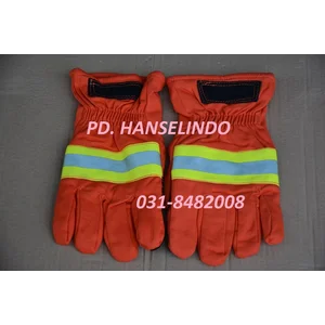 FIREFIGHTER GLOVES SARUNG TANGAN SAFETY PEMADAM KEBAKARAN NOMEX ORANGE