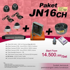 PAKET JN16CH DVR JUAN 16 Channel HDD EFFIO Gen-02  
