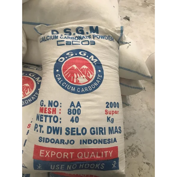 Dsgm Kalsium Karbonat (Caco3) Kemasan 40 Kg/Karung