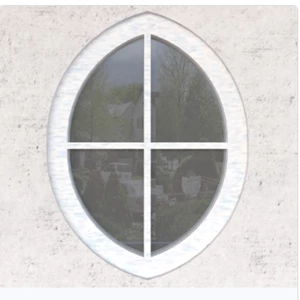 Oval Glass Upvc Window