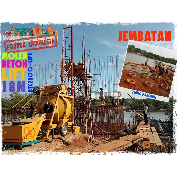 Mesin Molen Beton Lift 18M Xtramix Mixer Beton Cor Indonesia Mesin Beton