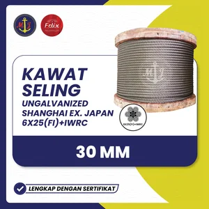 KAWAT SELING UNGALVANIZED SHANGHAI EX. JAPAN 6X25(FI) + IWRC