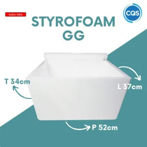 Box Styrofoam GG Polos Ikan - Styrofoam Uk 52x38x35cm - Styrofoam Medium atau Sedang