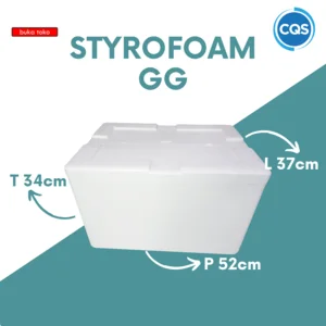 Box Styrofoam GG Polos Ikan - Styrofoam Uk 52x38x35cm - Styrofoam Medium atau Sedang