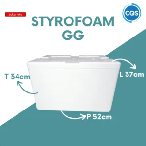 Box Styrofoam GG Polos Ikan - Styrofoam Uk 52x38x35cm - Styrofoam Medium atau Sedang