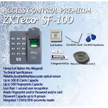 Dari Paket Access Control Zkteco X6 - Alat Sekuriti Dan Keamanan Lainnya  0