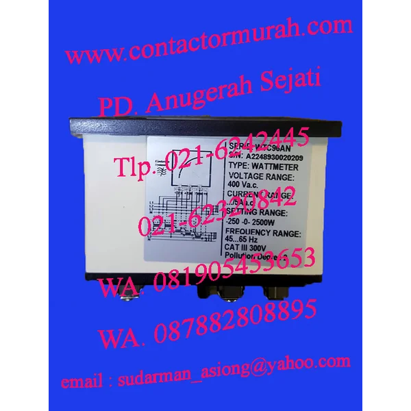 kW meter WTC96AN circular 5A