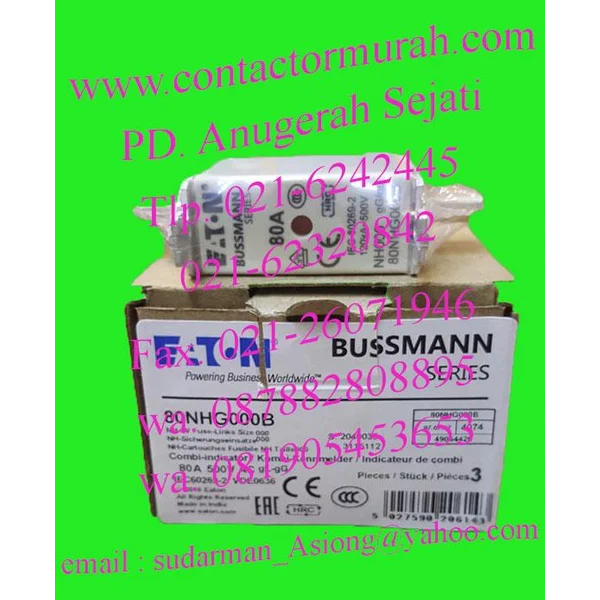 nh fuse tipe 80NHG000B eaton 80A