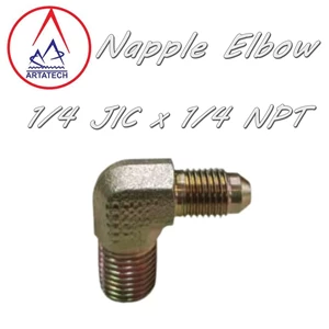 Napple Elbow 1/4 JIC x 1/4 NPT