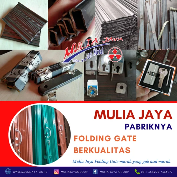 Bahan Folding Gate Siap Rakit Mulia Jaya