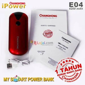 Power bank Changhong E04 4200Mah garansi resmi 1 tahun ganti baru