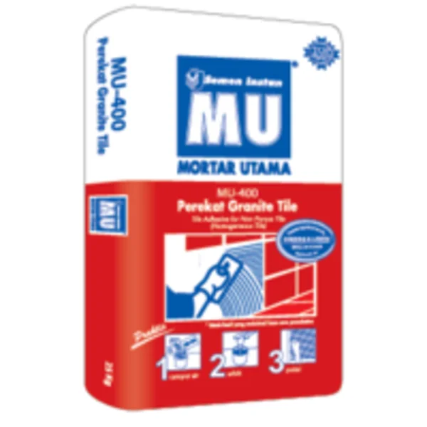 Semen Instan Mortar Utama Mu-400 Granite Tile Adhesive