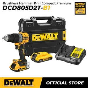 Mesin Bor Tangan / Hammer Drill DCD805D2T-B1 20 V Dewalt 
