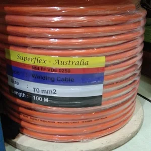 Kabel Las 70 MM / Welding Cable SUPERFLEX 70MM Warna ORANGE AUSTRALIA