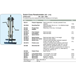 Penetrometer Kerucut Belanda (SO - 210)