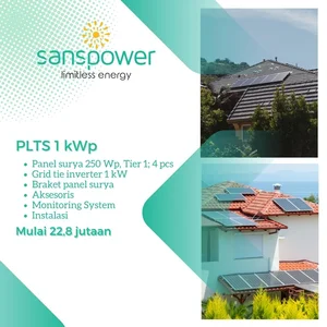 PLTS ON-GRID 1 kWp - PLTS ATAP 1 kWp SANSPOWER - On Grid Solar Power Systems