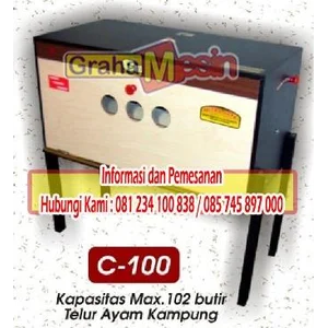 Alat Mesin Penetas Telur C100 Kapasitas 100 Butir 40 Watt 220V