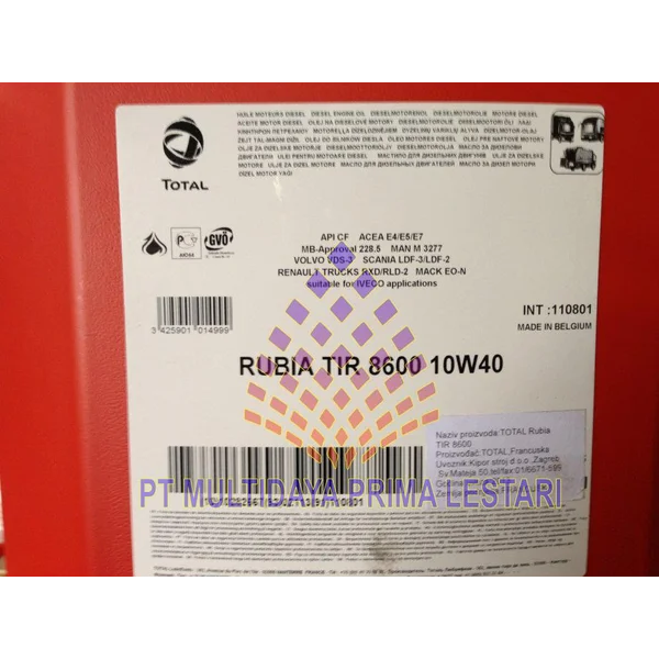 Total RUBIA TIR 8600 10W-40