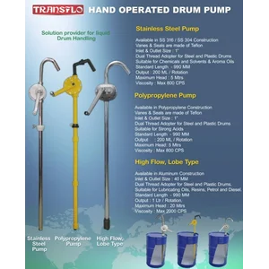 Pompa Rotary Hand Pump Transflo Stainless Steel