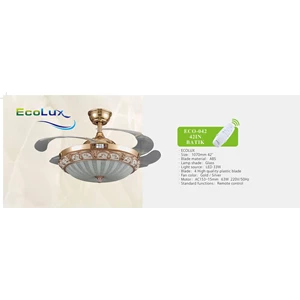 Ceiling Fan Dekoratif merk Ecolux Model Batik dia. 42