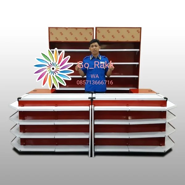 Meja Kasir + Shelving