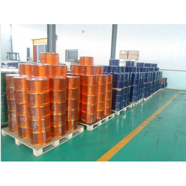 Tirai PVC / Plastik Curtain Blue Clear Dan Orange Tebal 2mm