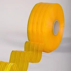 Tirai PVC / Plastik Ribbed Double Yellow