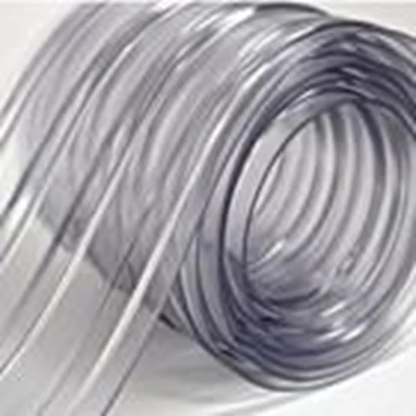 Tirai PVC / Plastik Curtain Ribbed Double Transparant