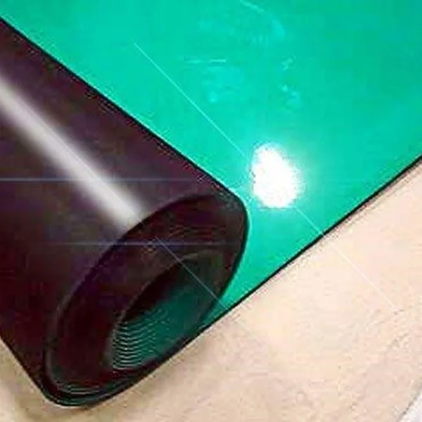 Karet Anti Static Warna Hitam Hijau Tebal 2mm 2 lapis Tinggi 100 cm x 10 meter 
