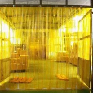 Tirai PVC / Plastik Strip Mika Curtain Orange