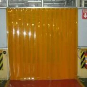 Tirai PVC / Plastik Curtain Orange Clear pemisah ruangan 